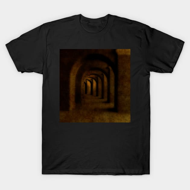 Digital collage, special processing. Path in some castle tunnel. Beautiful. Sand texture. T-Shirt by 234TeeUser234